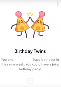 Snapchat Birthday Twins Charm