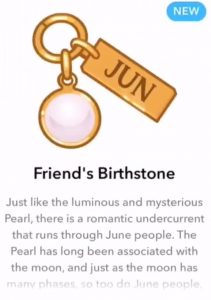 Snapchat Friends Birthstone Charm