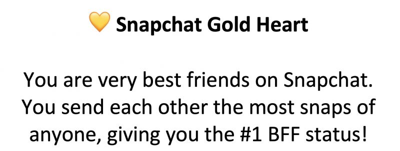 snapchat gold heart meaning