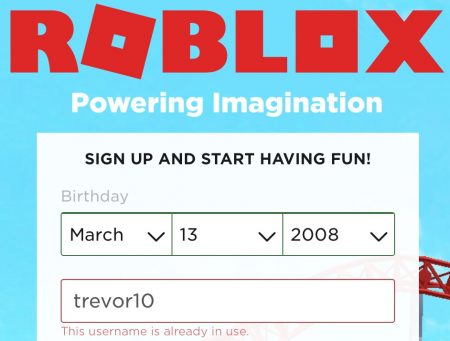 roblox already username