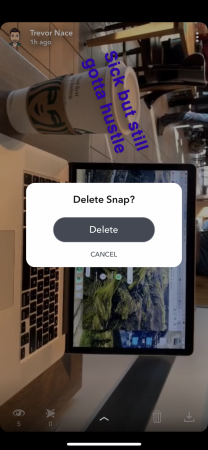 delete snapchat story
