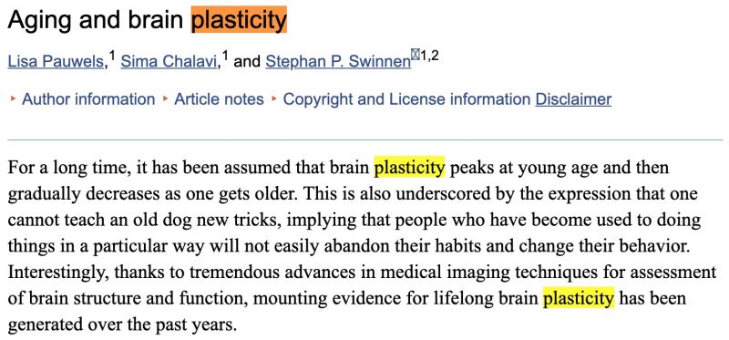 brain plasticity with age 1