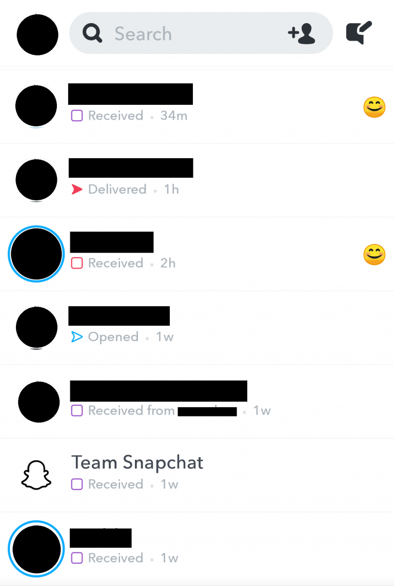 what does x mean on snapchat