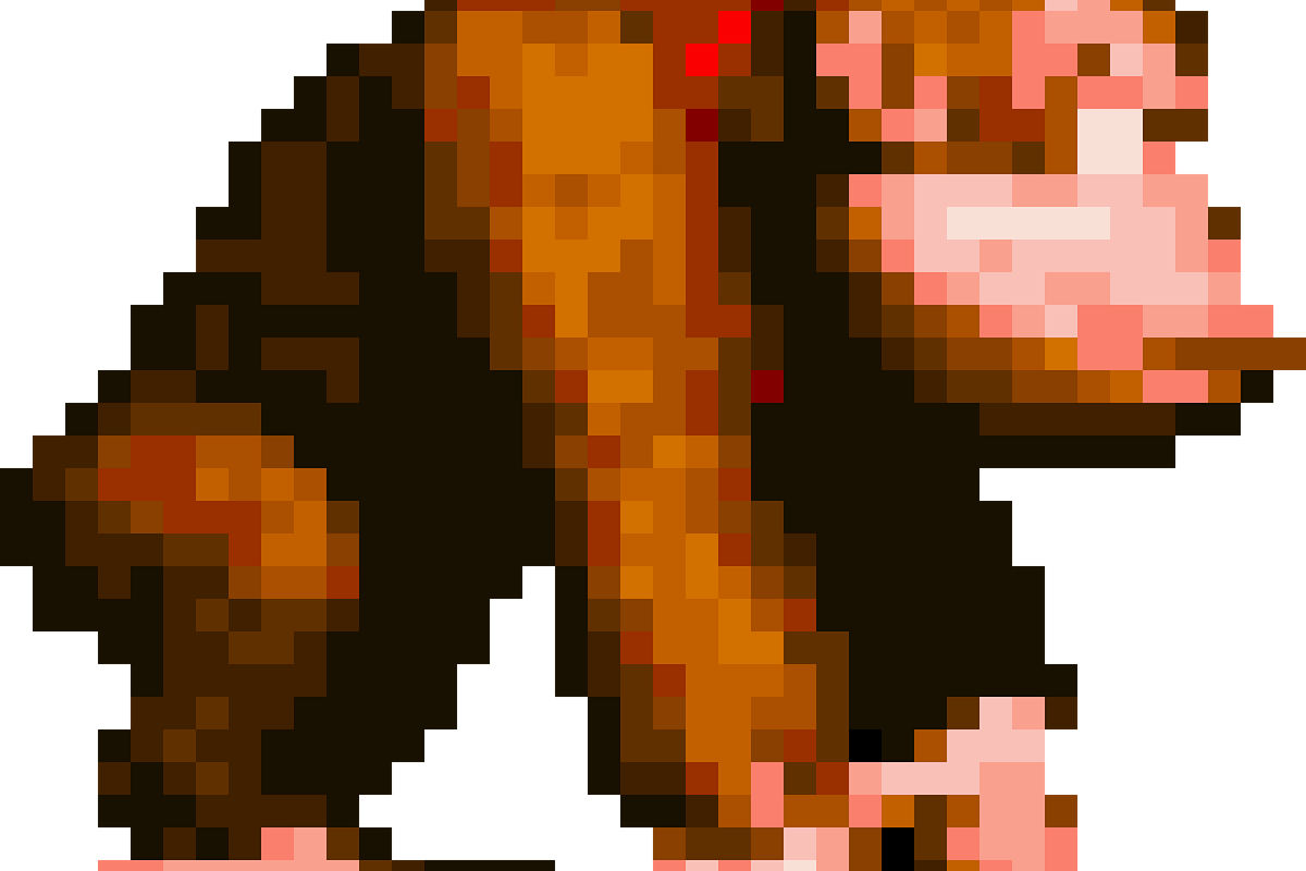 pixelated gorilla